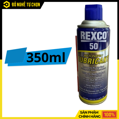 Dầu Đa Năng REXCO 50 – Chống Rỉ Sét, Bôi Trơn, Làm Sạch – 350ml – Hàng Chính Hãng Có VAT