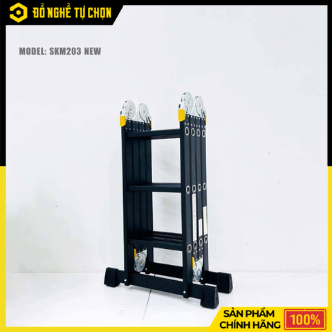 Thang Nhôm Gấp 4 Đoạn Sumika SKM203 NEW Cao 3.58m | Hàng Chính Hãng, Có VAT