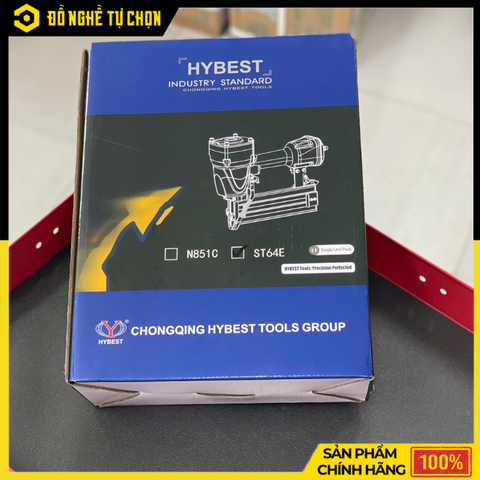 Súng Bắn Đinh Thẳng Khí Nén HyBest ST64E Dùng Đinh AT & ST Cho Bê Tông Gỗ Cứng | Hàng Chính Hãng, Có VAT