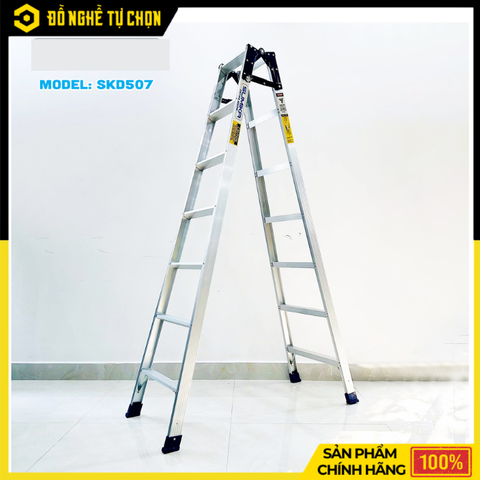 Thang Nhôm Xếp Chữ A Sumika SKD507 Cao 2.1M+2.1M | Hàng Chính Hãng, Có VAT