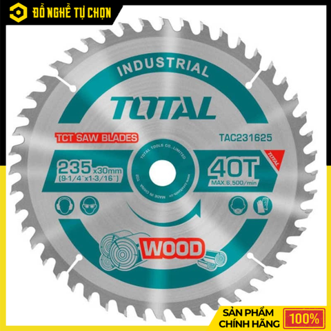 Lưỡi Cưa Gỗ TCT Total TAC231443 – 180mm x 60T – Hàng Chính Hãng Có VAT