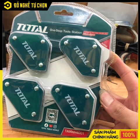 Bộ 4 Ke Nam Châm Hàn Mini Total TAMWH4001 – Giữ Góc 45°/90°/135° | Hàng Chính Hãng, Có VAT