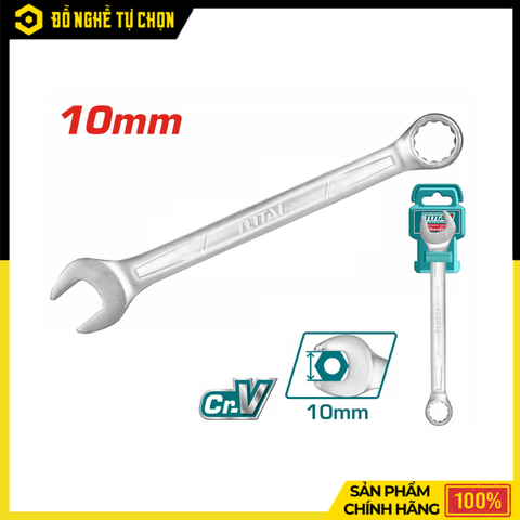 Cờ Lê Vòng Miệng Total TCSPA101 10mm – Thép CR-V Bền Bỉ, Siết Mở Chính Xác, Chống Trượt | Hàng Chính Hãng, Có VAT