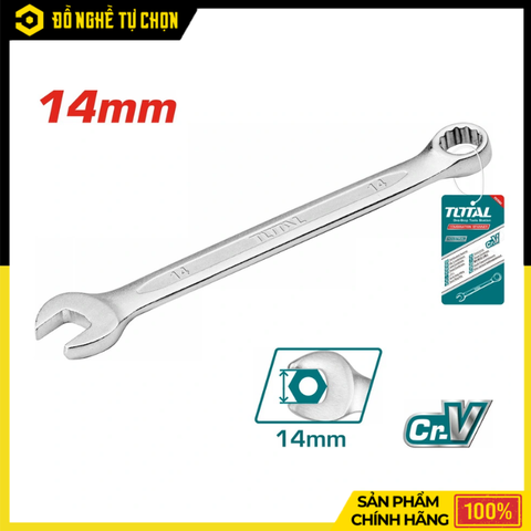 Cờ Lê Vòng Miệng Total TCSPA141 14mm Thép CR-V Cao Cấp, Siết Mở Nhanh Chóng Và Chính Xác | Hàng Chính Hãng, Có VAT