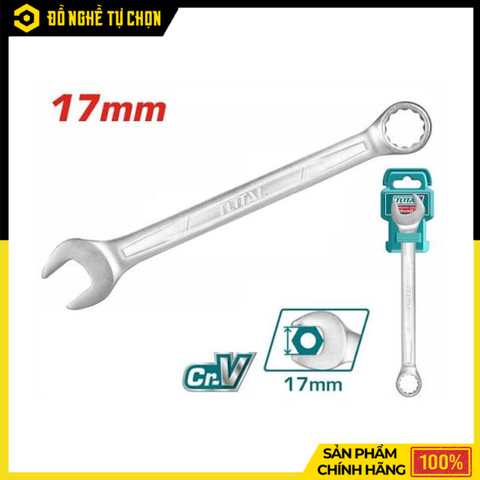 Cờ Lê Vòng Miệng Total TCSPA171 17mm Thép CR-V Siết Mở Chính Xác, Bền Bỉ Theo Thời Gian | Hàng Chính Hãng, Có VAT