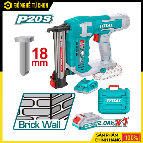 Máy Bắn Đinh Bê Tông TOTAL TCSTLI3808 – Dùng Pin 20V Lithium-ion – Không Chổi Than – Tốc Độ 2 Đinh/S – Hàng Chính Hãng Có VAT