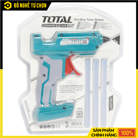 Súng bắn keo pin Lithium-ion 20V (không kèm pin và cục sạc) hiệu Total TGGLI2001