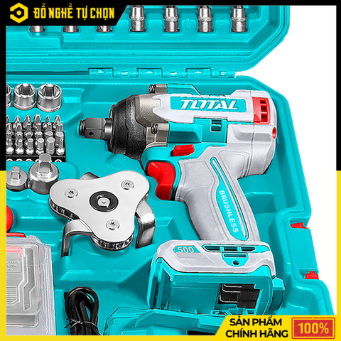 Combo Máy Siết Bu Lông Total TIWLI2050 Kèm 152 Phụ Kiện THKTHP31522 | Hàng Chính Hãng, Có VAT