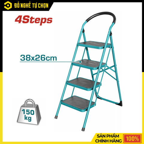 Thang Ghế Tay Vịn 4 Bậc Total THLAD09041 – An Toàn, Vững Chắc, Tiện Lợi Cho Mọi Gia Đình - Hàng Ch8isnh hãng, Có VAT