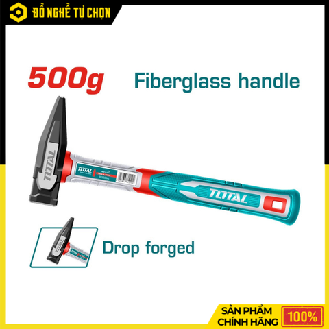 Búa Đinh 500g Total THMH62500 Đầu Dẹp Và Vuông | Hàng Chính Hãng, Có VAT