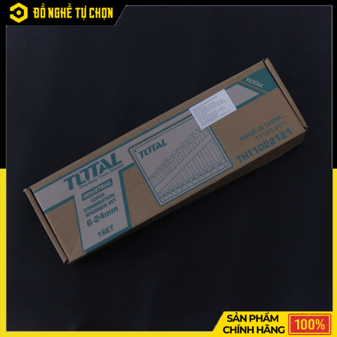 Bộ cờ lê vòng miệng Total THT1022121 – 12 món (6–24mm) – Hàng chính hãng có VAT