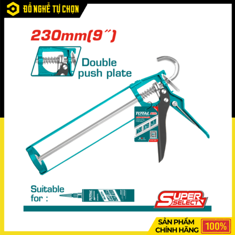 Súng Bắn Silicon Total THT21309 9 Inch (235mm) – Khung Thép Cứng Cáp, Bơm Keo Mượt, Thi Công Chính Xác | Hàng Chính Hãng, Có VAT