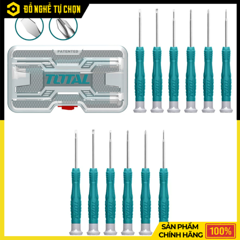 Bộ 6 Tua Vít Đồng Hồ Total THT250PS0601 – Chính Xác Cho Linh Kiện Nhỏ, Thép CR-V Cao Cấp | Hàng Chính Hãng, Có VAT