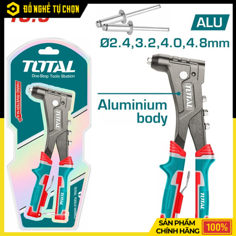 Kìm Rút Đinh Rivê Total THT32105 – 10.5 Inch – 4 Đầu Mũi (2.4–4.8mm) – Hàng Chính Hãng Có VAT