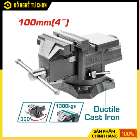Ê Tô Kẹp Total THT6146 4 Inch – Kẹp Chắc Chắn, Độ Bền Cao, Hỗ Trợ Gia Công Hiệu Quả | Hàng Chính Hãng, Có VAT