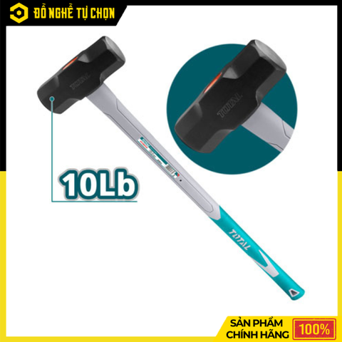 Búa Tạ Total THT750416 Cán Dài 900mm, Thép Carbon 45# Chịu Nhiệt, Đập Phá Mạnh Mẽ | Hàng Chính Hãng, Có VAT