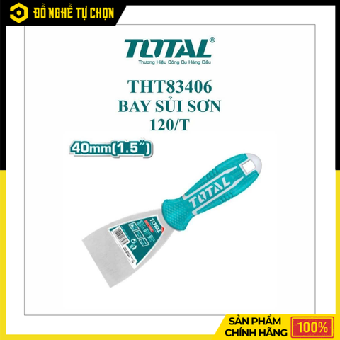 Bay Sủi Sơn Total THT83406 40mm Lưỡi Thép Cứng Cáp, Loại Bỏ Sơn Cũ Nhanh Chóng Và Hiệu Quả | Hàng Chính Hãng, Có VAT