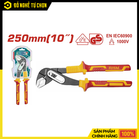 Kìm Mỏ Quạ Cách Điện Total THTIP28101 10 Inch – Điều Chỉnh Linh Hoạt, An Toàn Điện Áp Cao | Hàng Chính Hãng, Có VAT