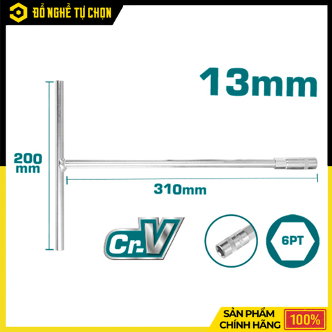 Thanh vặn tay cầm chữ T 13mm Total THTSW1306 | Hàng Chính Hãng, Có VAT