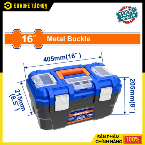 Hộp Nhựa Đựng Dụng Cụ Wadfow WTB3316 16 Inch Khóa Kim Loại – Chắc Chắn, Chịu Tải Cao Hàng Chính Hãng, Có VAT