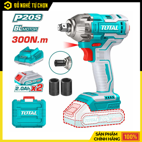 Máy Siết Bu Lông Dùng Pin 20V Total TIWLI2038 – Lực Siết Mạnh, Làm Việc Linh Hoạt, Hiệu Quả Cao | Hàng Chính Hãng, Có VAT