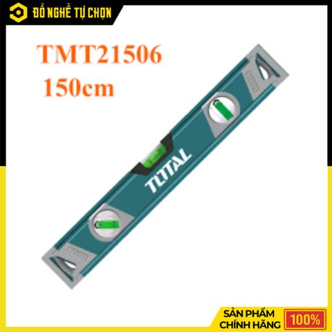 Thước Thủy Total TMT21506-60 Dài 1500mm Độ Chính Xác Cao, Khung Nhôm Bền Chắc Cho Xây Dựng Và Lắp Đặt | Hàng Chính Hãng, Có VAT