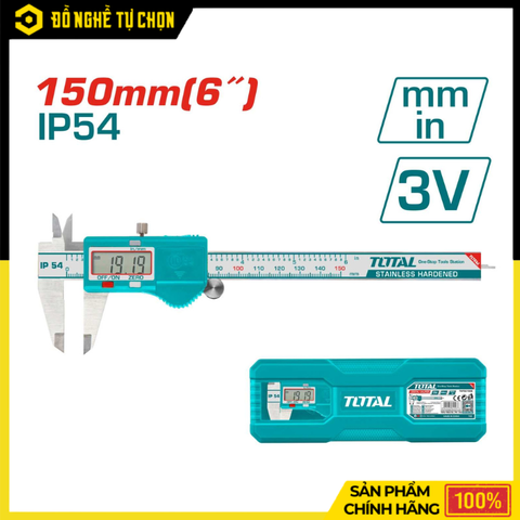 Thước Cặp Điện Tử 0-150mm Total TMT321506 IP54 | Hàng Chính Hãng, Có VAT