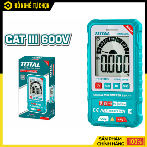 Đồng hồ đo điện vạn năng Total TMT460002 | Hàng Chính Hãng, Có VAT