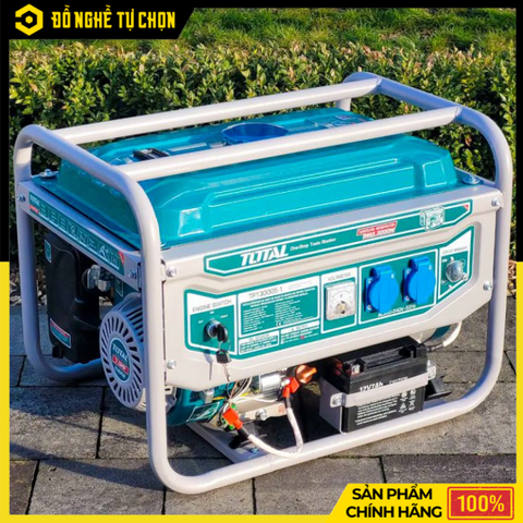 MÁY PHÁT ĐIỆN DÙNG XĂNG TOTAL 3KW TP130005-1 (CÓ ĐỀ ) -  MẠNH MẼ, ỔN ĐỊNH, TIẾT KIỆM NHIÊN LIỆU