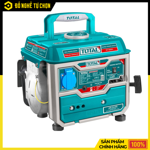 MÁY PHÁT ĐIỆN DÙNG XĂNG PHA NHỚT TOTAL TP18001 – NHỎ GỌN, TIẾT KIỆM, VẬN HÀNH ÊM ÁI