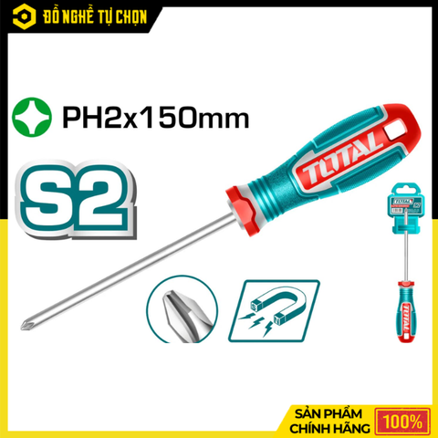 Tua Nơ Vít Bake Total TSDPH2150 PH2x150mm Thân Cứng Cáp Tay Cầm Chống Trượt – Hàng Chính Hãng, Có VAT