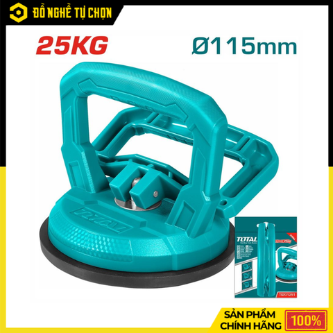 Tay Hít Kính 1 Chấu Total TSP01251 Tải Trọng 25Kg – Hít Chắc, Cầm Êm, Di Chuyển Kính An Toàn | Hàng Chính Hãng, Có VAT