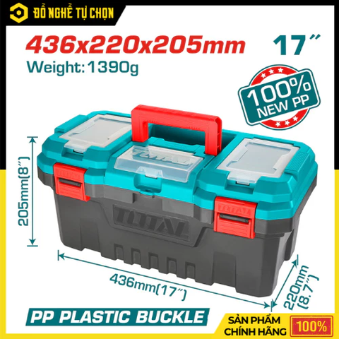 Hộp Nhựa Đựng Công Cụ 17 Inch Total TPBX0171 – Bền Bỉ, Tiện Lợi, Dung Tích Lớn | Hàng Chính Hãng, Có VAT