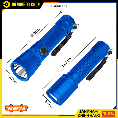 Đèn Pin Wadfow 300Lm WFL2403 Nhỏ Gọn Chiếu Sáng Mạnh Mẽ | Hàng Chính Hãng, Có VAT