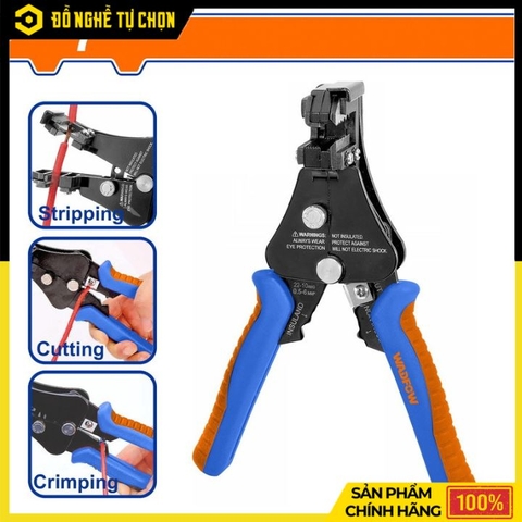Kềm Tuốt Dây Tự Động Wadfow WBQ9601 – 7 inch – Tuốt, Cắt & Uốn Dây 0.5–6mm² – Hàng Chính Hãng Có VAT
