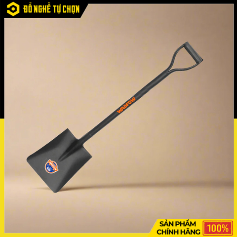 Xẻng Vuông Cán Kim Loại Wadfow WSE3314 Dài 1000mm – Đào Xúc Bền Bỉ, Chắc Chắn | Hàng Chính Hãng, Có VAT