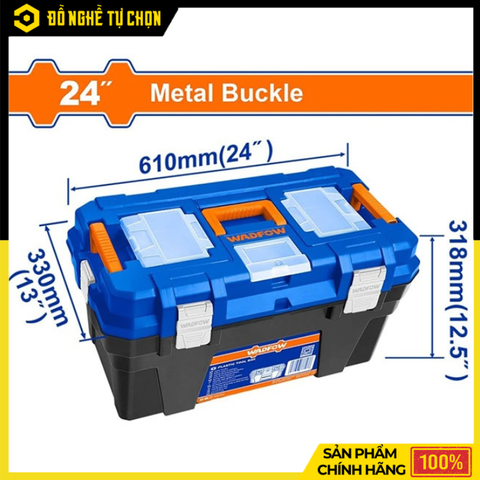 Hộp Đựng Dụng Cụ Nhựa 24 Inch Khóa Kim Loại Wadfow WTB3324 – Bền Chắc, Chứa Nhiều | Hàng Chính Hãng, Có VAT