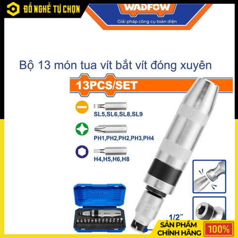 Bộ 13 Món Tua Vít Đóng Xuyên Wadfow – Siết Vít Mạnh, Chịu Lực Cao | Hàng Chính Hãng, Có VAT