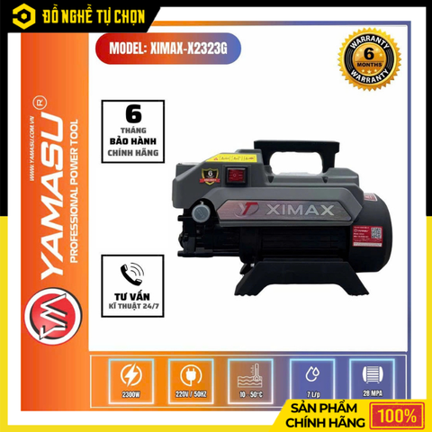 Máy Rửa Xe Cao Áp Ximax X2323G 2300W – Mô Tơ Cảm Ứng Từ, Áp Lực Mạnh, Đánh Bay Mọi Vết Bẩn Cứng Đầu | Hàng Chính Hãng, Có VAT