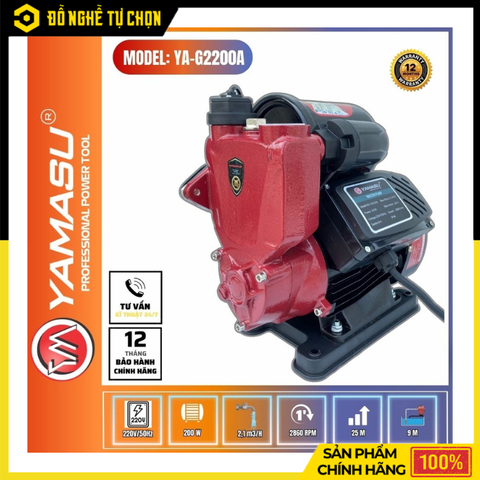 Máy Bơm Tăng Áp Điện Tử Yamasu YA-200A – Tự Động Kích Hoạt, Tăng Áp Mạnh Mẽ Cho Mọi Thiết Bị Nước Trong Nhà | Hàng Chính Hãng, Có VAT