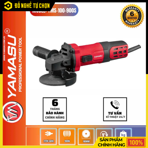 Máy Mài Góc 100mm Yamasu YMS-100-900S – 900W, Công Tắc Sườn | Hàng Chính Hãng, Có VAT