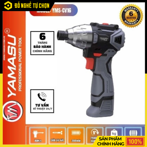 Máy Siết Vít Pin 16.8V Yamasu YMS-CV16 Brushless Lực Siết 160N Mạnh Mẽ | Hàng Chính Hãng, Có VAT