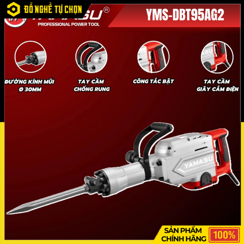 Máy Đục Phá Bê Tông Yamasu YMS-DBT95AG2 2500W 30mm Công Suất Lớn, Chống Rung Hiệu Quả | Hàng Chính Hãng, Có VAT
