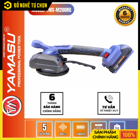 Máy Hít Rung Gạch Pin 21V Yamasu YMS-M200RG Lực Hút 200kg Siêu Khỏe | Hàng Chính Hãng, Có VAT
