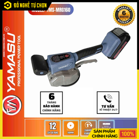 Máy Hít Rung Gạch Yamasu YMS-MRG160 Pin 21V Mặt Hít 160mm, 12 Cấp Độ Rung, Nâng Tải 100kg | Hàng Chính Hãng, Có VAT