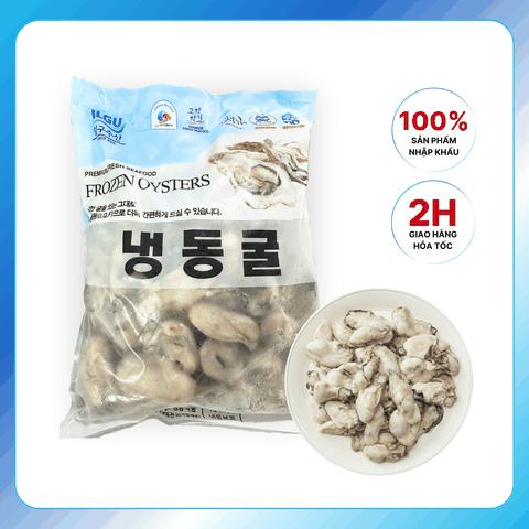 Hàu Sữa Cấp Đông Hàn Quốc IQF  - Frozen Oysters IQF 1050g