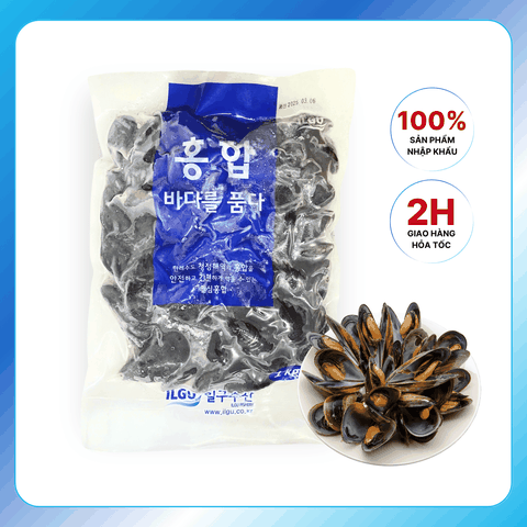 Vẹm Đỏ Đông Lạnh Hàn Quốc Tươi Ngon 1kg