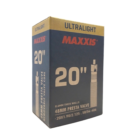 Ruột/Săm Xe Đạp Maxxis UltraLight 20 x 1.9/2.125 Van Pháp F/V 48mm