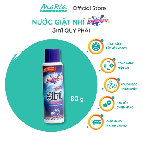 Nước giặt 3in1 KinKlean hương nước hoa Pháp quý phái 80g