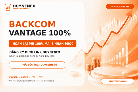 Backcom Vantage - Hoàn phí giao dịch cho trader